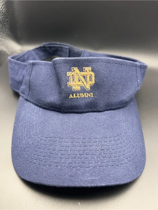 Notre Dame Alumni Navy Visor - Gold Embroidered Logo