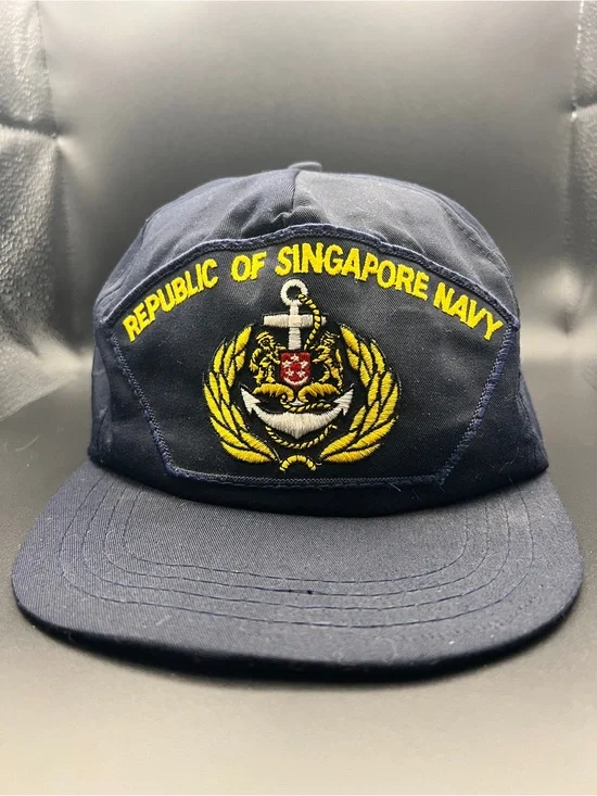 Republic of Singapore Navy Patch Navy Blue Cap Hat