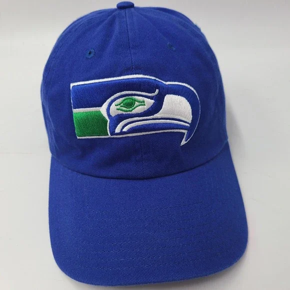 Seattle Seahawks‎ Hat Strapback NFL Team Apparel Blue NFL Vintage Retro Logo Men
