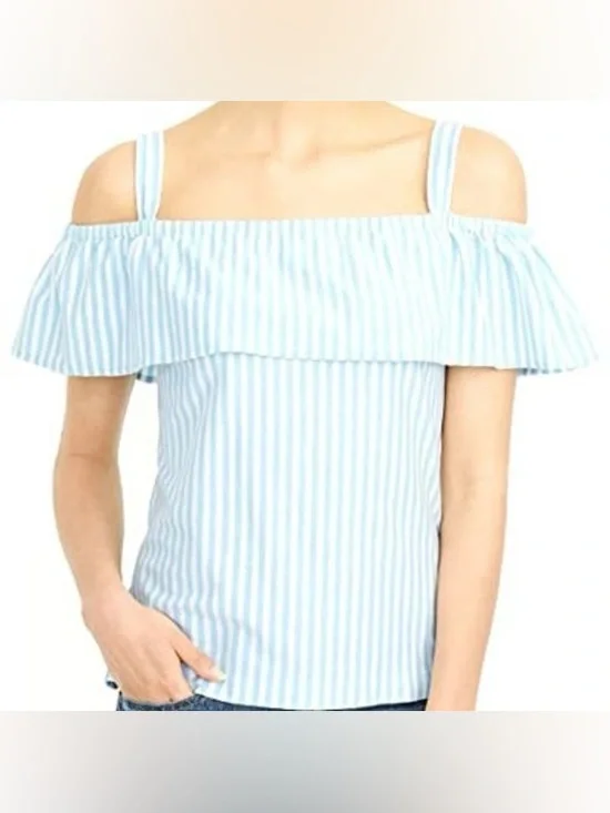 J crew factory striped off the shoulder tank top NWT