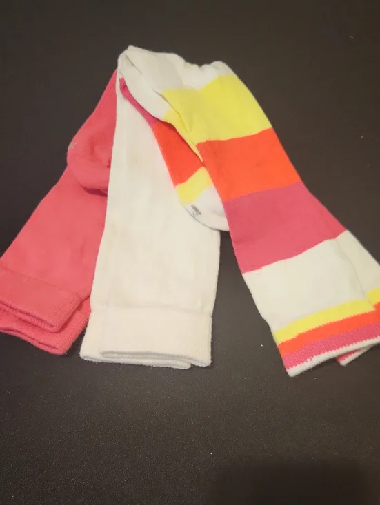 Kids Colorblock Knee-High Socks - Pink, White, Yellow