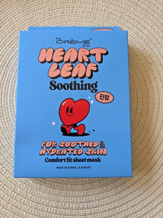 The Crème Shop Heart Leaf Soothing Sheet Mask - Blue