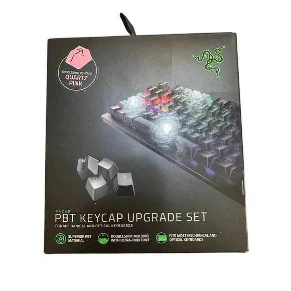 Razer PBT Doubleshot Keycap Upgrade Set - Quartz Pink - NEW