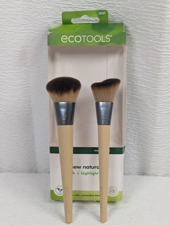 EcoTools - Enhancing Eye Brush Set - Makeup Brushes For Liquid - 2 Piece Set