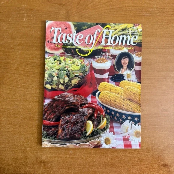 Taste of Home Cookbook with Red and‎ Yellow Accents