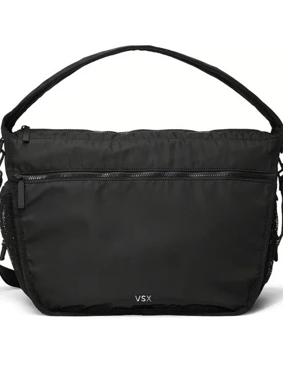 VSX Black Nylon Shoulder Messenger Bag for Women (Unisex)