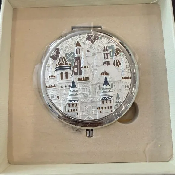 New in Box Castle White Cathedral Double Mirror Compact, NWT