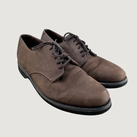 Dexter Mens Oxford Shoes 12 M Brown Suede Made in USA Vintage Derby Academia