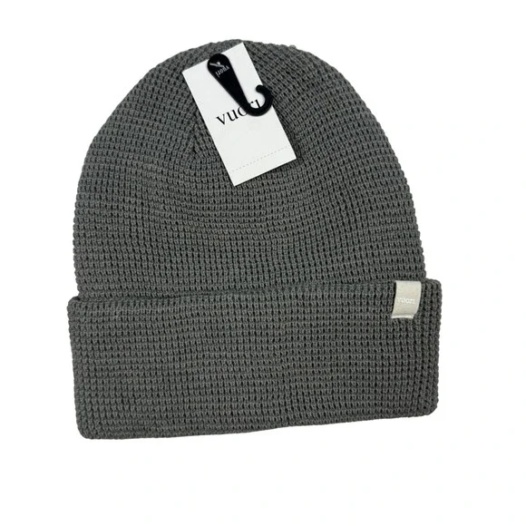 Vuori Alpine Waffle Beanie Shiitake Brown Unisex Knit Hat V864 NWT