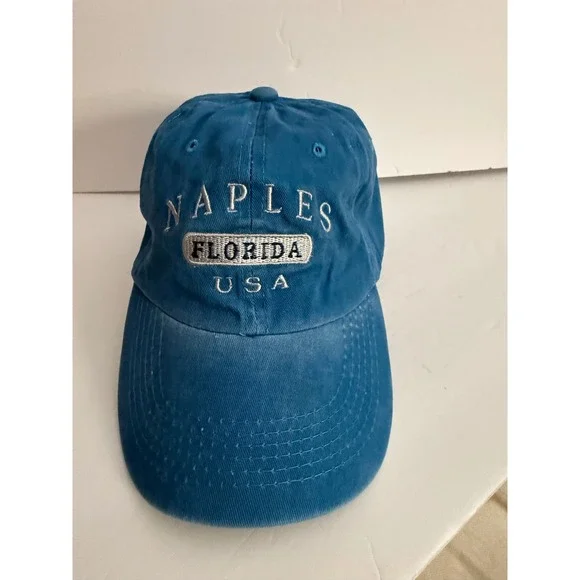 Naples Florida USA Blue Embroidered Baseball Cap Souvenir Dad Hat Adjustable