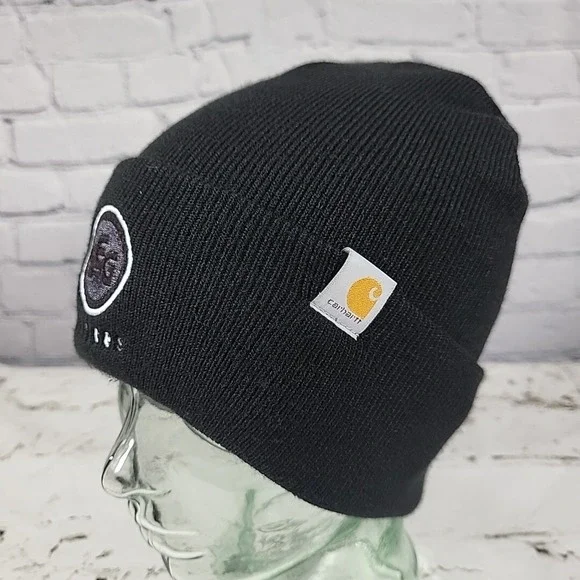 Carhartt SEG 104597 Beanie Hat Unisex One Size Black Warm Winter Ski Cap
