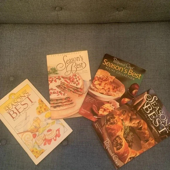 Set 4 Pampered‎ Chef Season's Best Recipe books