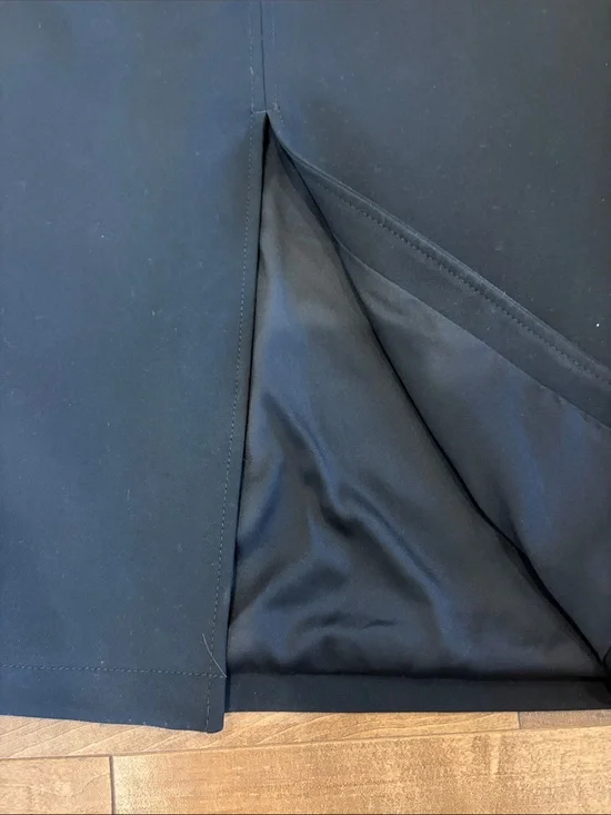 J. Crew Black Pencil Skirt with Center Front Slit