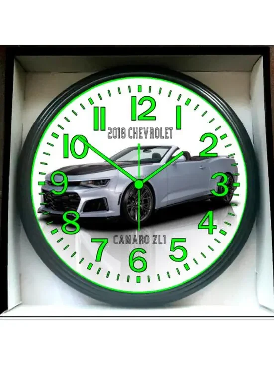 2008 Chevy Chevrolet Camaro Convertible Glow In The Dark Wall Clock New!