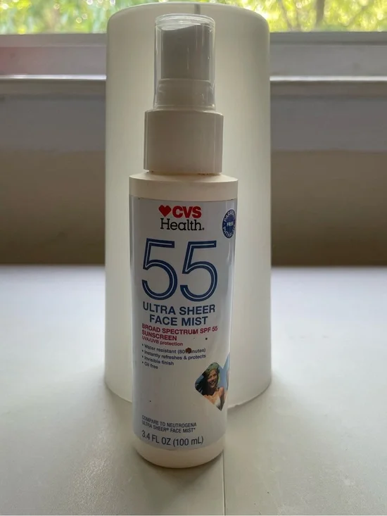 CVS Health Ultra Sheer Face Mist SPF 55 Sunscreen Spray 3.4 oz
