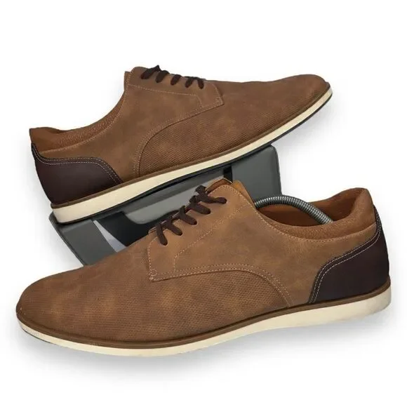 Aldo‎ Vermilion Paneled Derby Oxfords Brown Men's 13