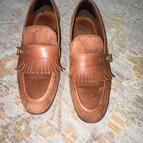Aldo brown suede kiltie loafer dress shoe sz 7
