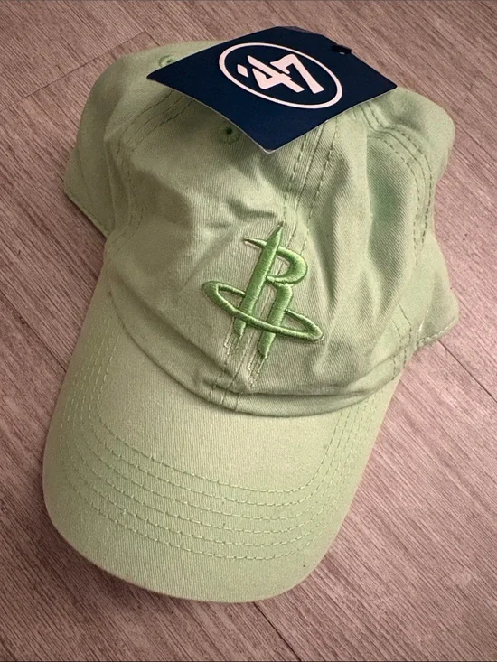 47 Light Green Relaxed Fit Cap with Embroidered R Logo