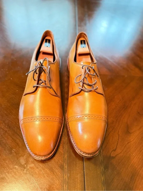 Allen Edmonds Tan Cap-Toe Derby Dress Shoes