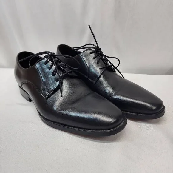 GIFENNSE Men's 10.5 Leather Lace up Leather Lined Perforated Dress Oxfords Shoes
