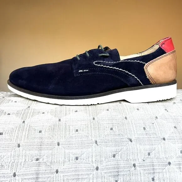 Sotoalto Navy Colorblock‎ Suede Leather Oxford  Lace Up Shoes Men's EU 43 US 10
