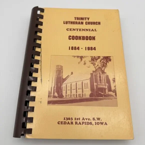 Vintage Trinity Lutheran Church Cookbook Community Cedar Rapids Iowa