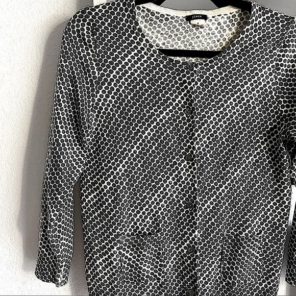 J. CREW🖤 Dot Cardigan Sweater