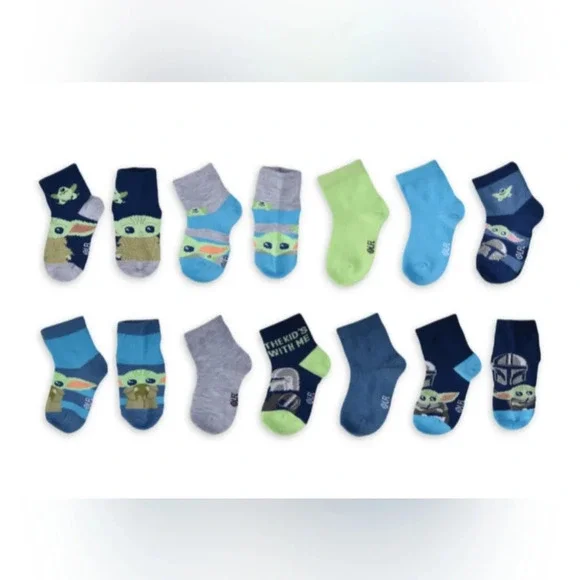 Star Wars Kids Socks The Mandalorian Disney 10 pairs NWT