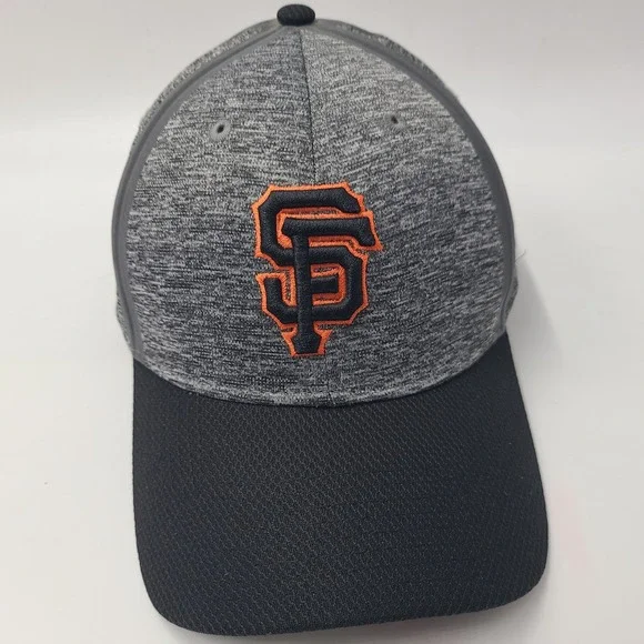 San Francisco Giants‎ Hat Fitted L-XL New Era 39Thirty Gray Black MLB Flex Men