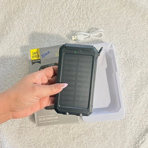20000mAh Solar Power Bank Portable Charger USB Battery Pack for iPhone & Android