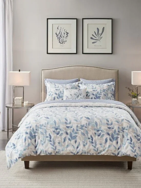 Madison Park Essentials Thelma Reversible 8pc Queen Comforter Set w/ Sheet Set.