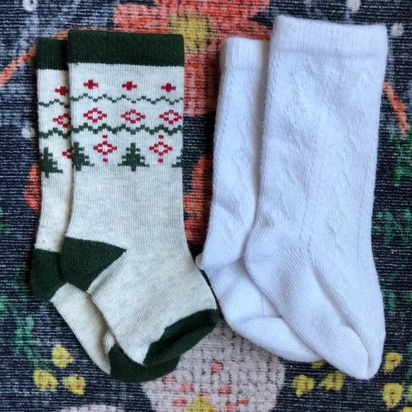Little Stocking Co. Baby Knee High Socks, 0-6 Months (Set of 2 Pairs)