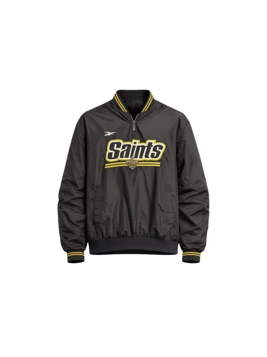 VTG Rebook Pro Line New Orleans Saints NFL Gold Thread Windbreaker M