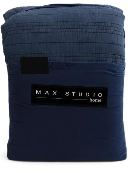 Max Studio Navy Quilted Comforter Set