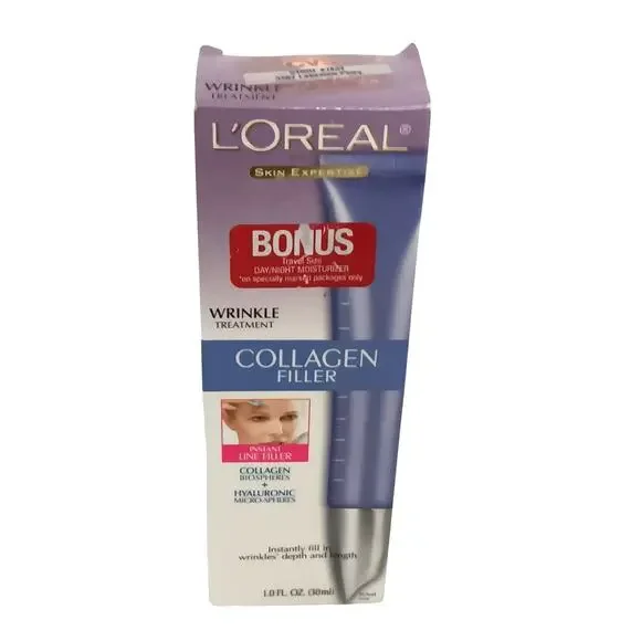 L'oreal Collagen Instant Line Filler Wrinkle Repair Treatment Hyaluronic 1.0 oz