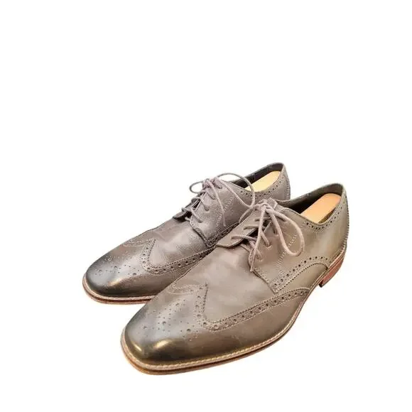 Florsheim Wingtip Gray Dress Shoes‎ Men's Castellano Style 14137-020 Sz 10.5D