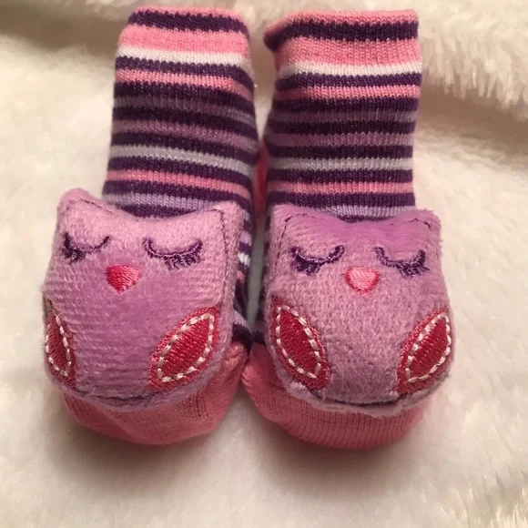 Newborn Baby 3D Owl Sock Booties