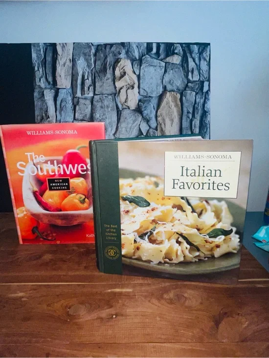 Williams Sonoma Italian Favorites Cookbook & Southwest HardCover Signed Books