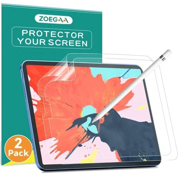 ZOEGAA 2-pack iPad Pro 12.9 Paper Screen Protector‎ Matte Film PET Film NWT