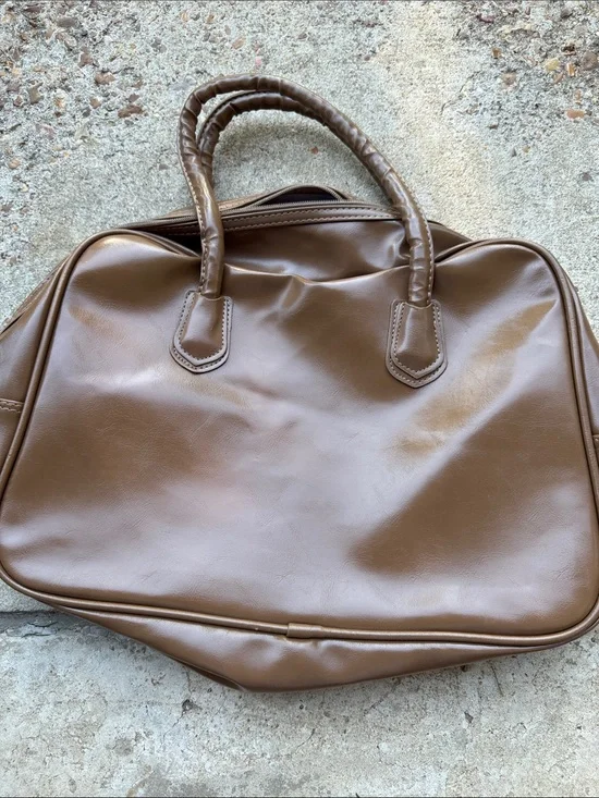 Classic Brown Top-Handle Tote