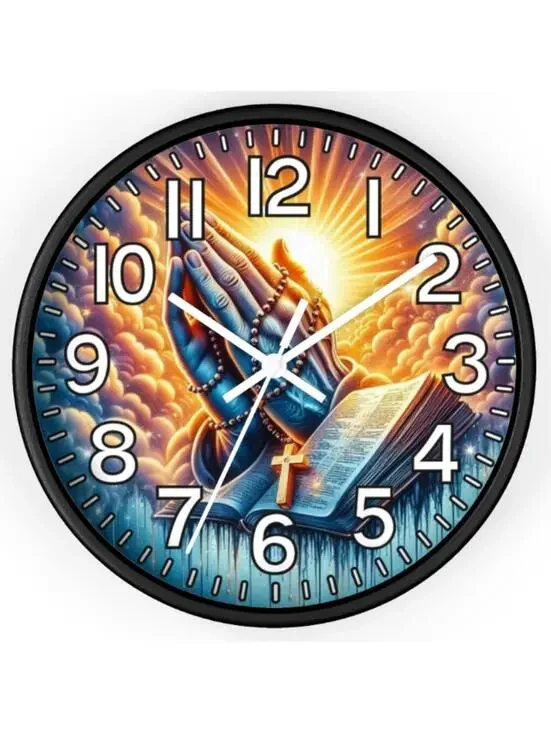 The Power Of Prayer Glow In The Dark Wall Clock New!