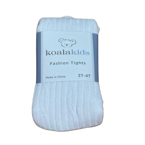 Koala Kids Fashion Tights NEW 3T-4T White Girls Kids