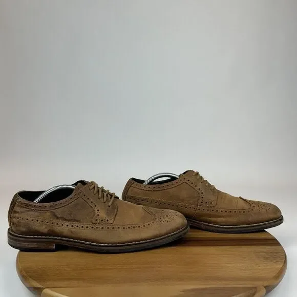 Mens Cole Haan Brown Leather Dressy‎ Comfort Wingtip Oxfords Shoes Size 10.5 M