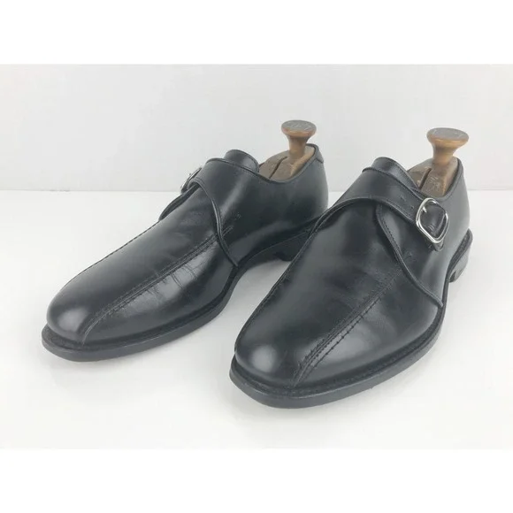 Allen Edmonds‎ CONCORD Black Leather Monk Strap Dress Shoes Men's 9.5 C