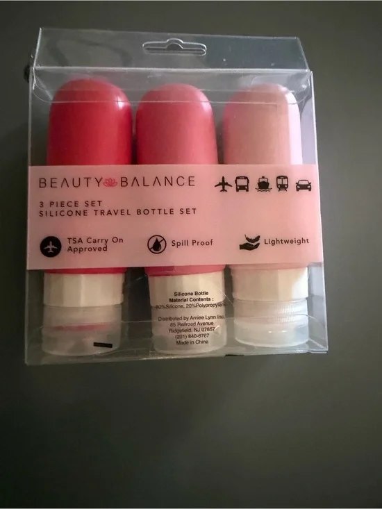 Silicone Travel Bottle Set - Pink Mix