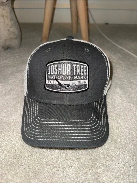 Ouray Sportswear Black and White Joshua Tree National Park Trucker Hat
