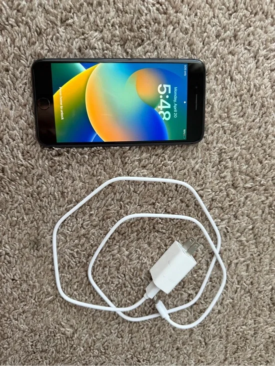 Apple iPhone 8 Plus  (Black) with Charging Cable