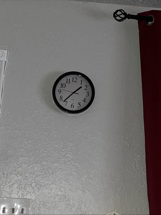Classic Black Wall Clock - Simple Round Design