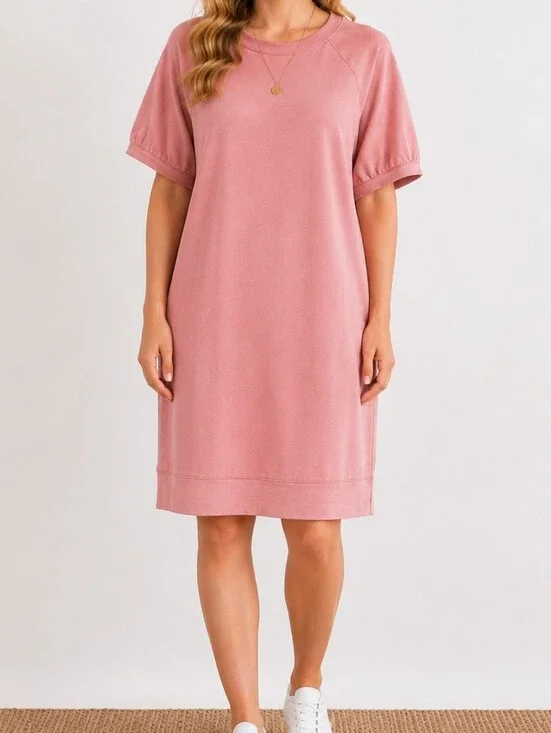 J. CREW Women's Blush Pink Cotton Oversized Sweater Dress Size S