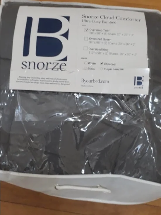 Snorze Cloud Comforter - Charcoal Ultra Cozy Bamboo